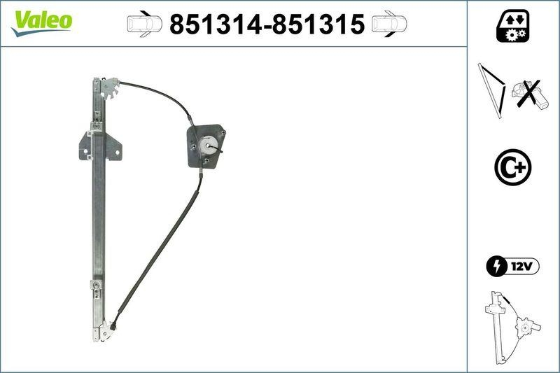 VALEO 851314 Fensterheber Iveco DAILY S (06>12)