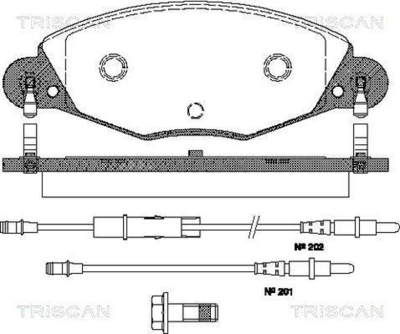 TRISCAN 8110 28018 Bremsbelag Vorne f&uuml;r Citroen C5