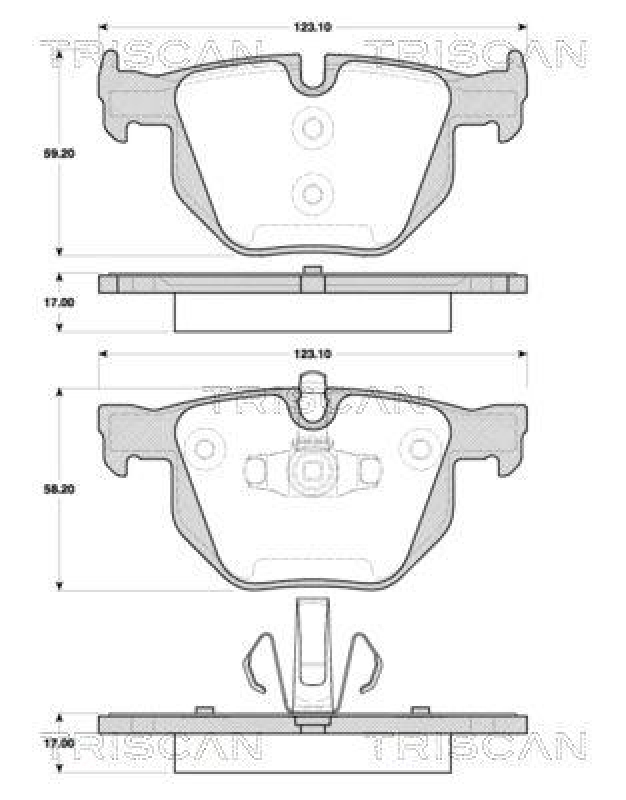 TRISCAN 8110 11030 Bremsbelag Hinten f&uuml;r Bmw 3-Serie