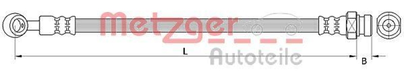METZGER 4111047 Bremsschlauch f&uuml;r HYUNDAI/KIA VA links/rechts