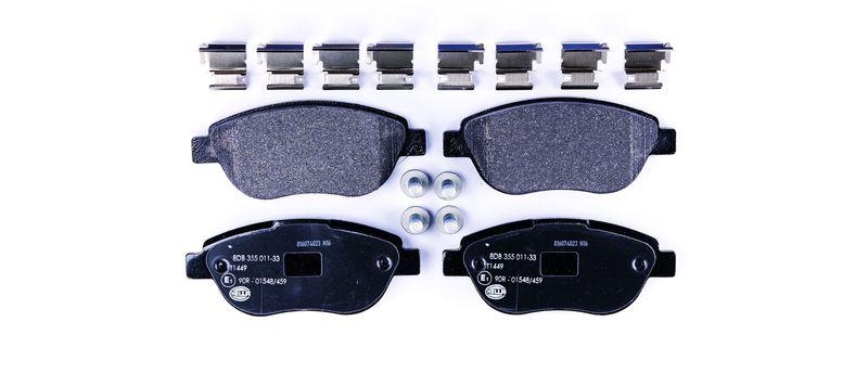 HELLA 8DB 355 011-331 Bremsbelagsatz, Scheibenbremsbelag f&uuml;r FIAT/LANCIA