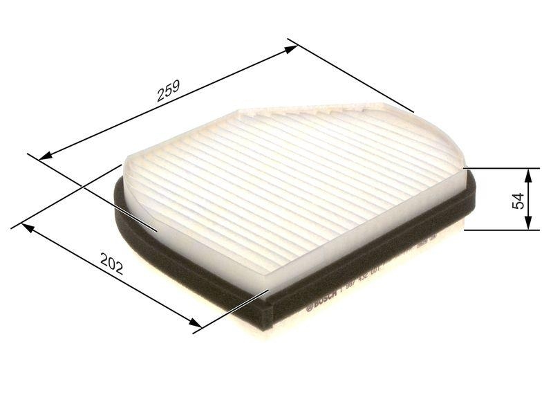 BOSCH 1 987 432 001 Filter Innenraumluft