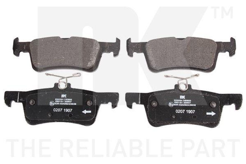 NK 222594 Bremsbelagsatz, Scheibenbremse f&uuml;r FORD