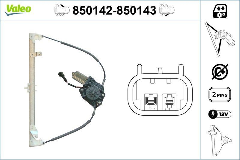 VALEO 850142 Fensterheber vorne links FIAT Punto