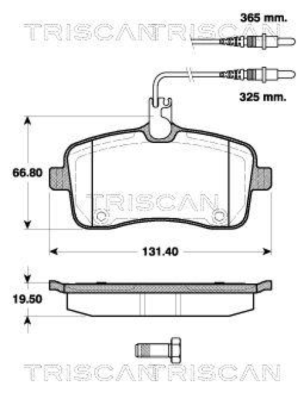 TRISCAN 8110 28035 Bremsbelag Vorne für Peugeot 407