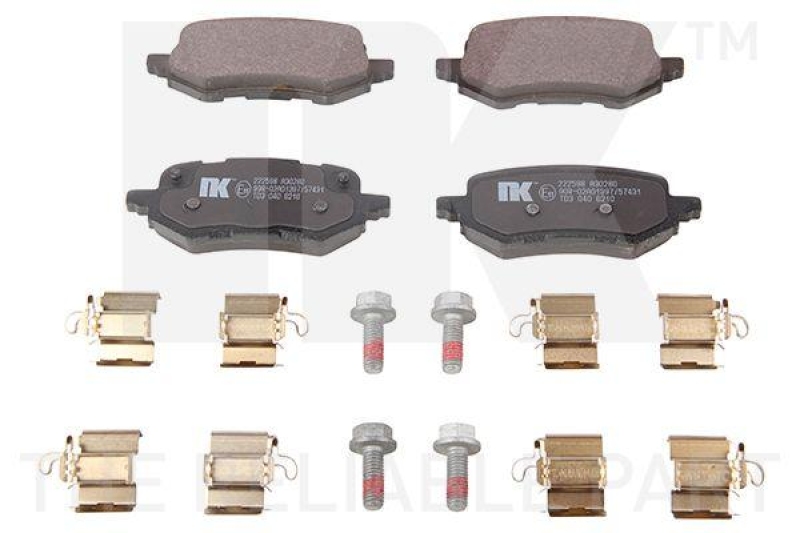 NK 222598 Bremsbelagsatz, Scheibenbremse f&uuml;r FORD