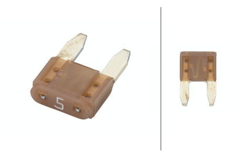 HELLA 8JS 728 596-131 Sicherung Mini, 5 A, Set beige