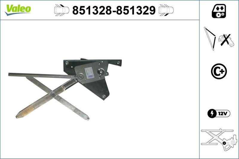 VALEO 851328 Fensterheber (o. Motor) vorne links Ranger Rover