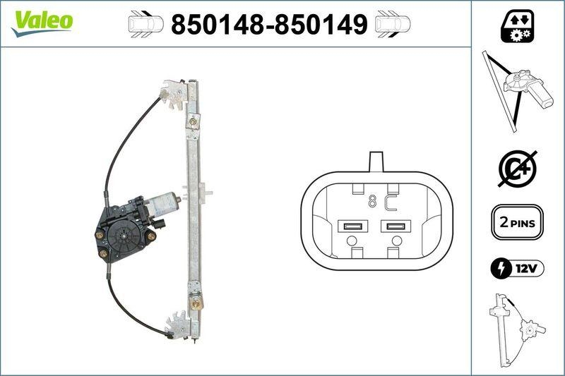 VALEO 850148 Fensterheber vorne links FIAT Brava