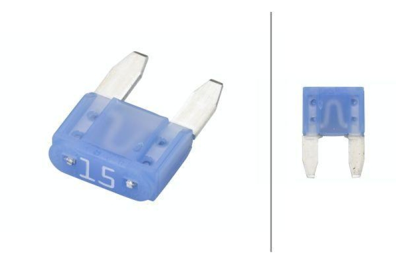 HELLA 8JS 728 596-151 Sicherung Mini, 15 A, Set blau
