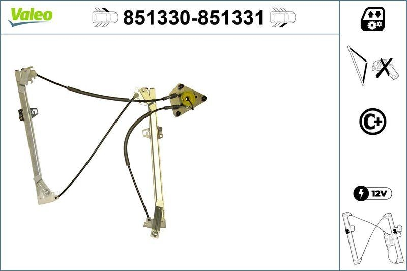 VALEO 851330 Fensterheber (o. Motor) vorne links Audi A1