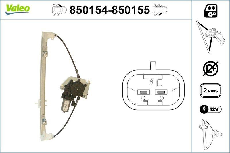 VALEO 850154 Fensterheber vorne links FIAT Palio