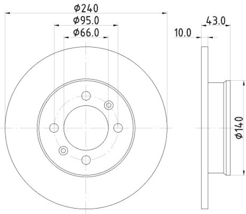HELLA 8DD 355 113-361 Bremsscheibe für MG