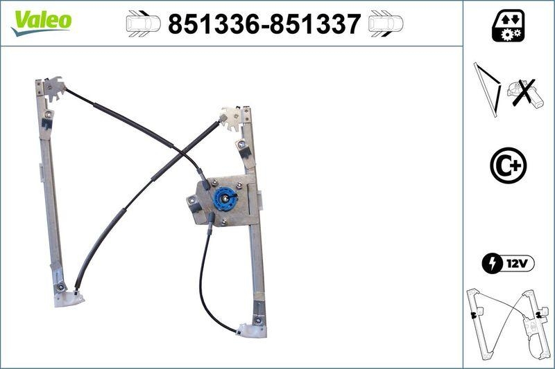 VALEO 851336 Fensterheber (o. Motor) vorne links Ford B-Max