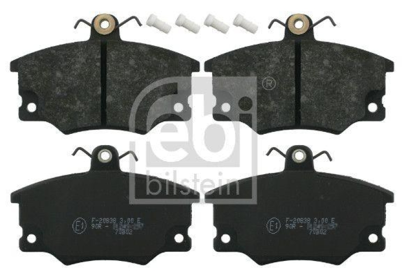 FEBI BILSTEIN 16079 Bremsbelagsatz mit Befestigungsmaterial f&uuml;r Fiat