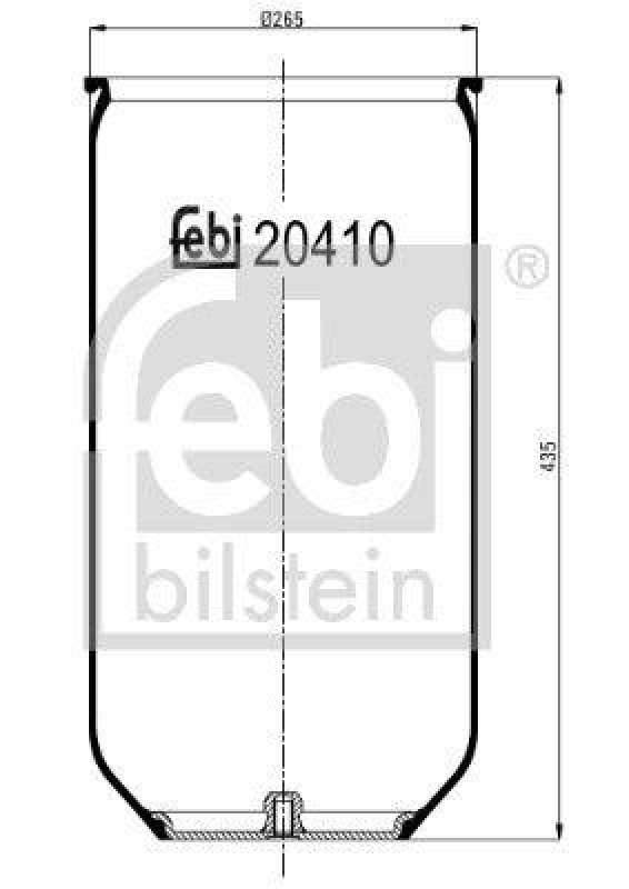 FEBI BILSTEIN 20410 Luftfederbalg ohne Kolben für M A N