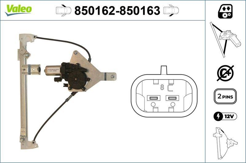VALEO 850162 Fensterheber vorne links FIAT Panda