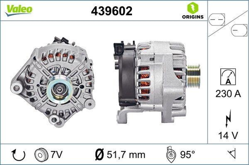 VALEO 439602 Generator Neu - ORIGINS