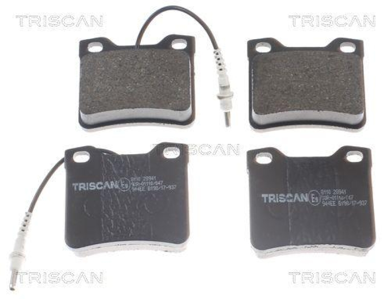 TRISCAN 8110 28941 Bremsbelag Hinten f&uuml;r Peugeot 605