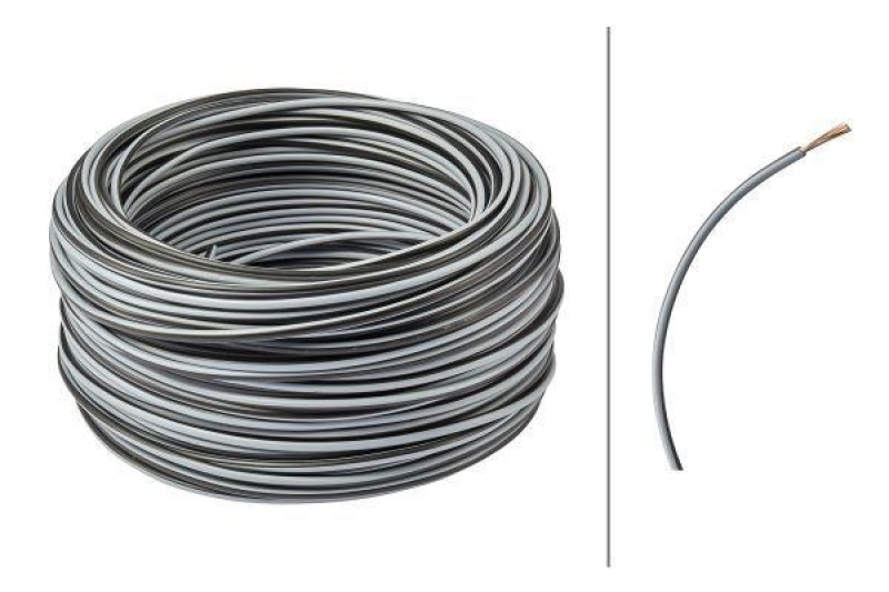 HELLA 8KL 717 461-001 Leitungssatz FLY, 1,5 mm&sup2; L&auml;nge 50 m, schwarz/grau