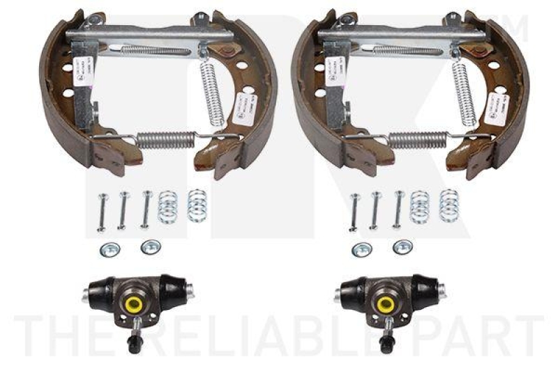 NK 444734001 Bremsensatz, Trommelbremse für SEAT, VW