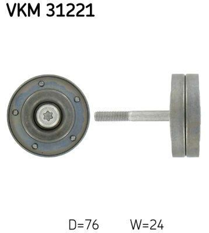 SKF VKM 31221 Umlenk-/Führungsrolle Keilrippenriemen