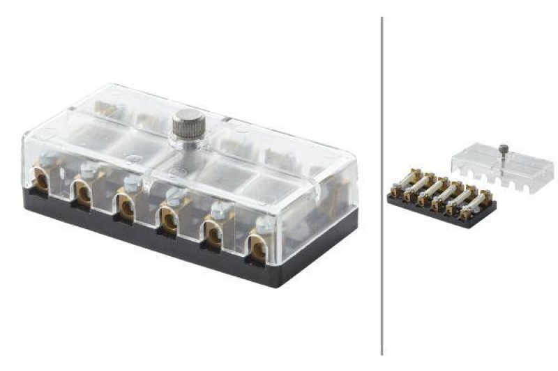 HELLA 8JD 002 291-211 Sicherungsdose, 6 polig torpedo fuse box, 8 A
