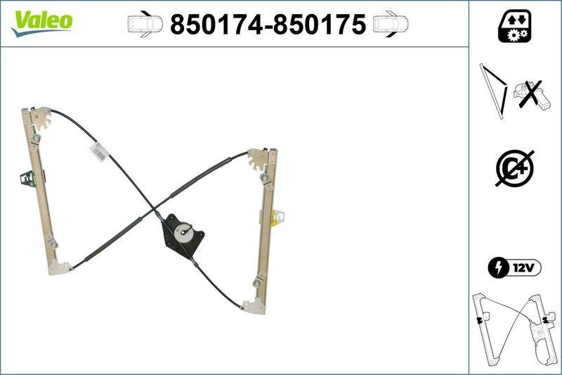 VALEO 850174 Fensterheber (ohne Motor) vorne links FIAT Stilo