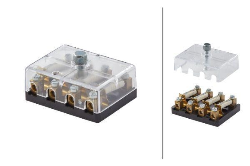 HELLA 8JD 002 294-211 Sicherungsdose, 4 polig torpedo fuse box, 8 A