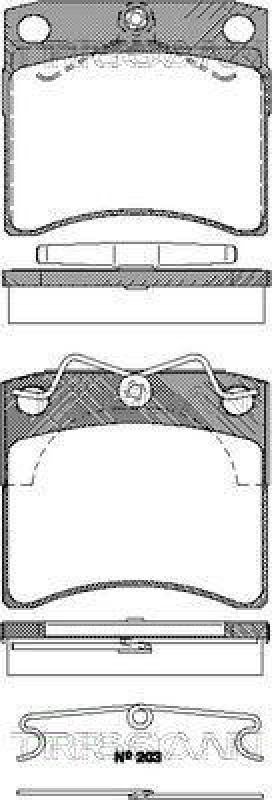 TRISCAN 8110 29015 Bremsbelag Vorne f&uuml;r Vw Transporter