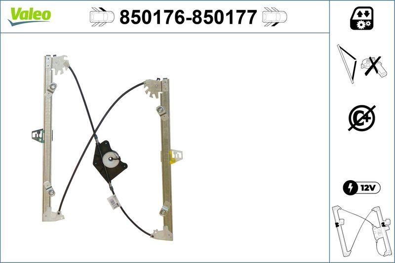 VALEO 850176 Fensterheber (o. Motor) vorne links FIAT Stilo