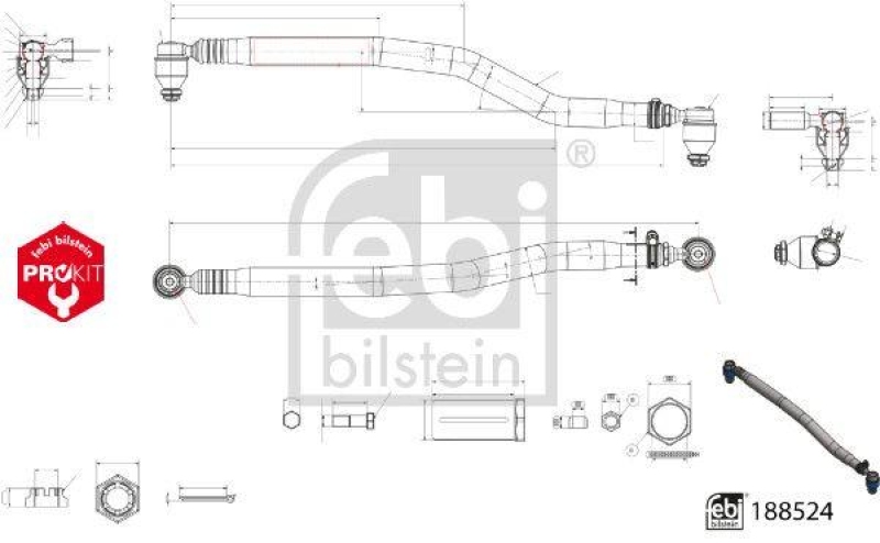 FEBI BILSTEIN 188524 Lenkstange f&uuml;r Volvo