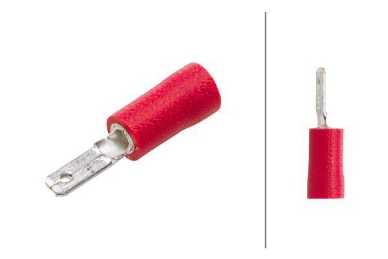 HELLA 8KW 744 699-003 Leitungsverbinder A 138 rot, Flachstecker