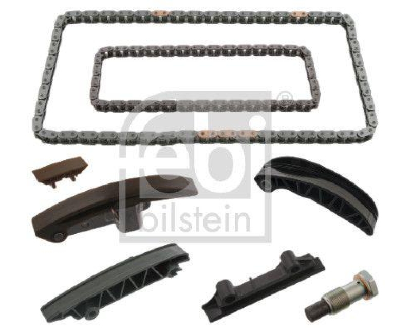 FEBI BILSTEIN 101089 Steuerkettensatz für Nockenwelle, mit Gleitschienen und Kettenspanner für VW-Audi