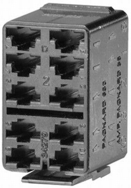 HELLA 8JD 010 076-107 Steckgeh&auml;use, 10-polig Flachsteckerh&uuml;lse