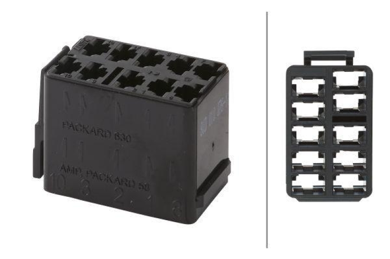 HELLA 8JD 010 076-112 Steckgeh&auml;use, 10-polig Flachsteckerh&uuml;lse