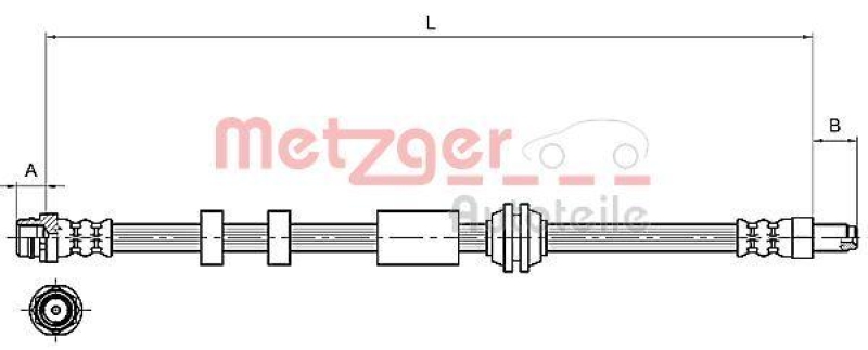 METZGER 4111216 Bremsschlauch f&uuml;r VOLVO VA links/rechts