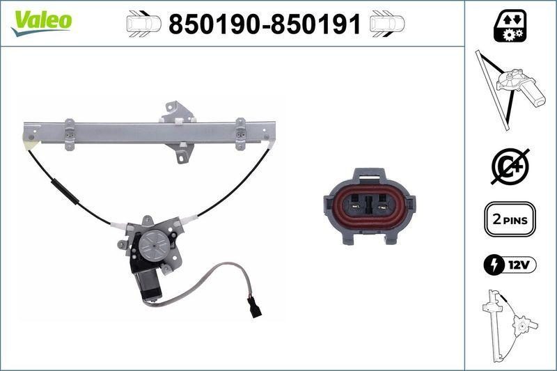 VALEO 850190 Fensterheber vorne links HYUNDAI Accent