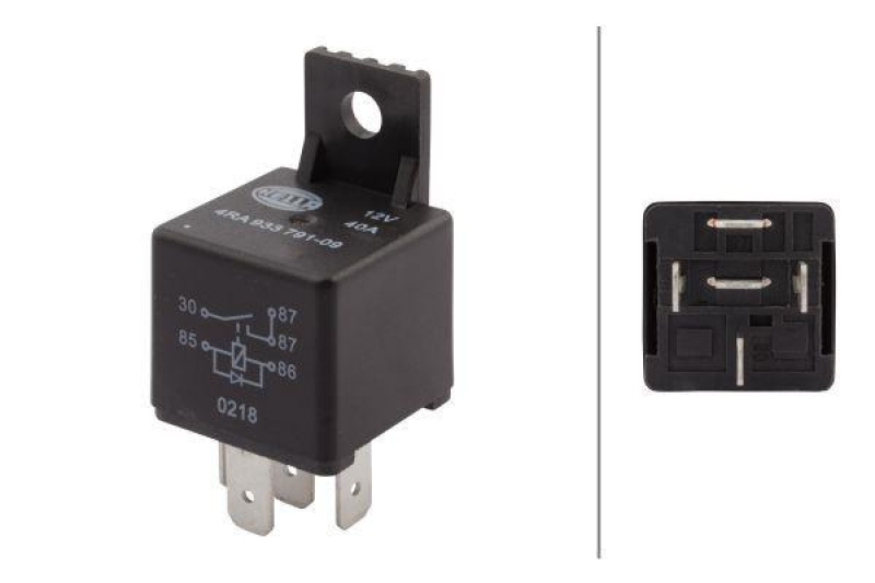 HELLA 4RA 933 791-091 Relais, Arbeitsstrom 12V Schliesser, Mini, 5-polig