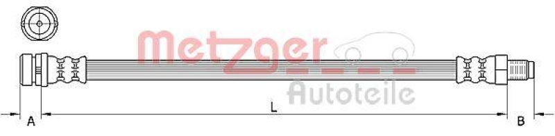 METZGER 4111333 Bremsschlauch f&uuml;r FORD HA links/rechts