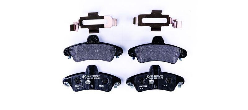 HELLA 8DB 355 012-191 Bremsbelagsatz, Scheibenbremsbelag für FORD