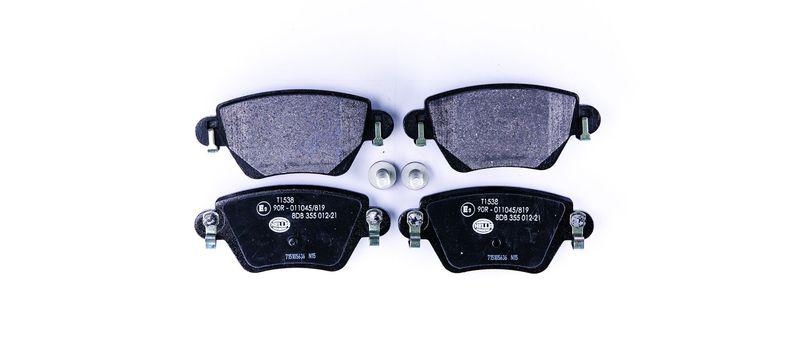 HELLA 8DB 355 012-211 Bremsbelagsatz, Scheibenbremsbelag für RENAULT