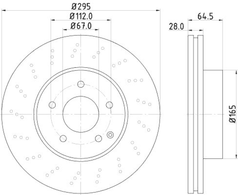HELLA 8DD 355 114-391 Bremsscheibe f&uuml;r MB