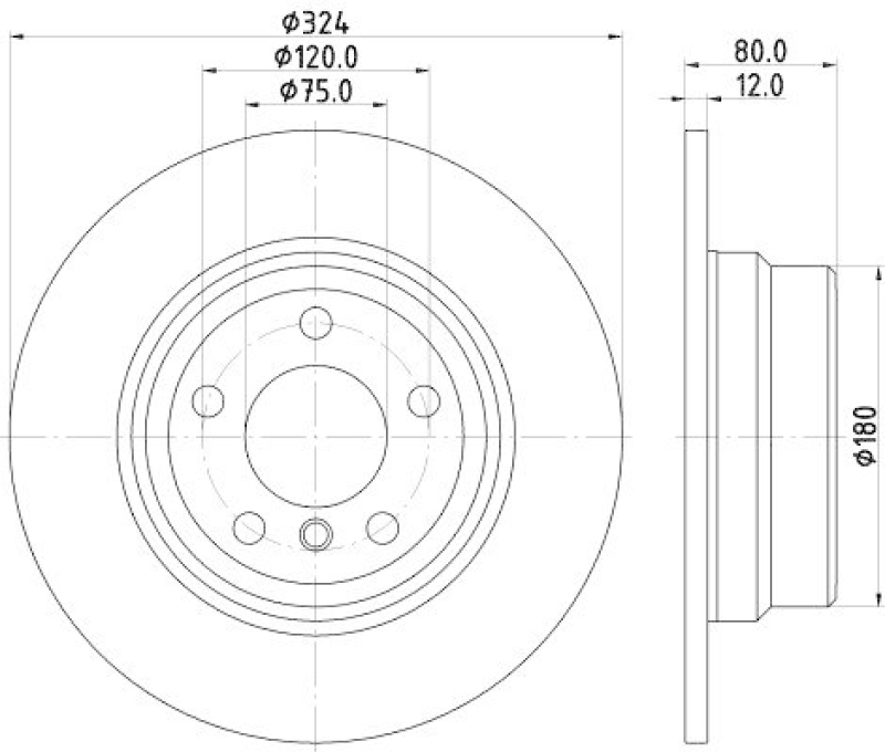 HELLA 8DD 355 127-651 Bremsscheibe f&uuml;r BMW X5 (E53)