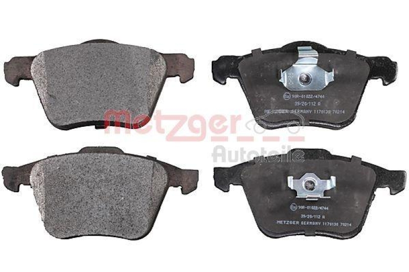 METZGER 1170130 Bremsbelagsatz, Scheibenbremse WVA 23 681