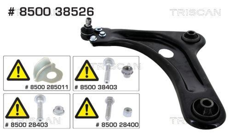 TRISCAN 8500 38526 Querlenker f&uuml;r Citroen C3, Ds3