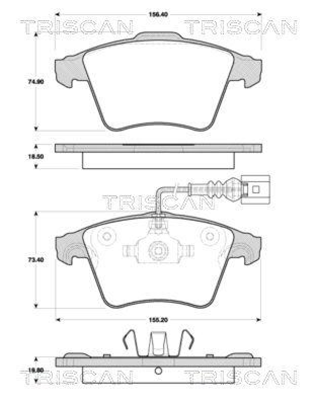 TRISCAN 8110 29059 Bremsbelag Vorne für Vw Touareg