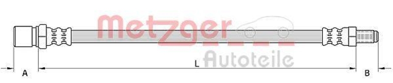 METZGER 4111379 Bremsschlauch f&uuml;r ALFA VA links/rechts