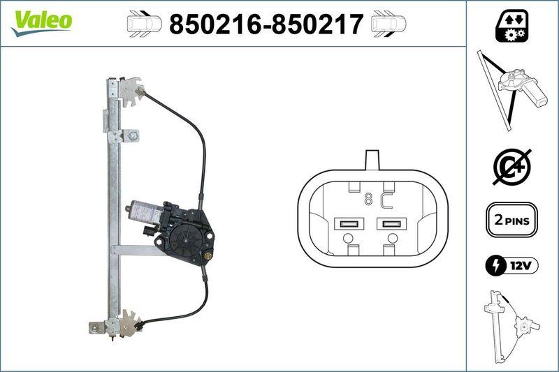VALEO 850216 Fensterheber vorne links LANCIA Dedra