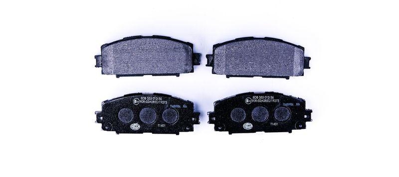 HELLA 8DB 355 012-361 Bremsbelagsatz, Scheibenbremsbelag f&uuml;r TOYOTA
